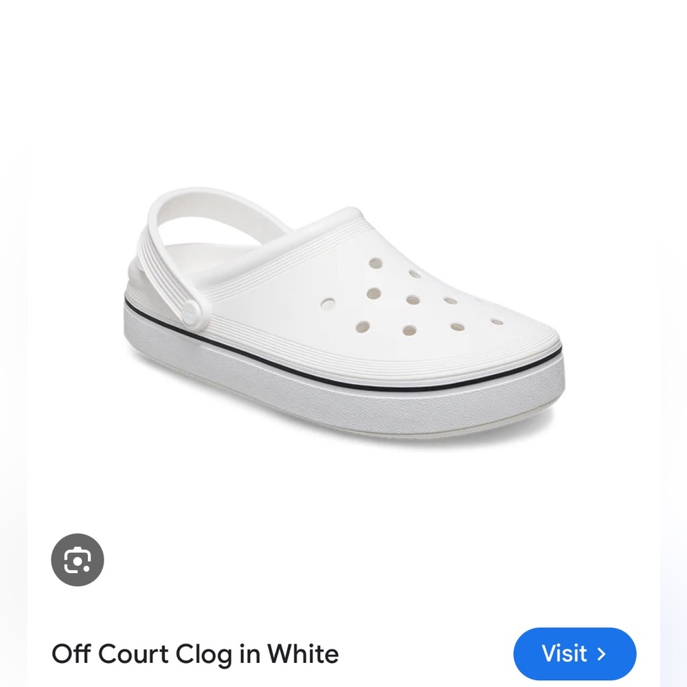 Worn twice size 9 woman 7 men’s white crocs